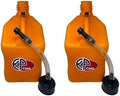 5.5 Gallon Square Utility Jug 2 Pack with 15" Clear Dispensing Hose Kit & Dual-Purpose Cap | BPA-Free Heavy-Duty Multi-Use Container for Water Storage, Automotive Fluids & Outdoor Applications by KOOLPRODUCTS