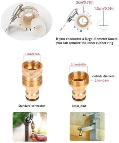 Garden Irrigation Hidrolimpiadora Metal Sprinkler Hose Nozzle Adjustable High Pressure Water Gun Wash Lances Foam(Golden Gun) - Image 6