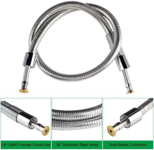38'' Commercial Pre-rinse Hose Flexible Stainless Steel Hose - Image 6
