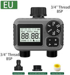 1pc 2 Zone Digital Water Timer Automatic Irrigation Controller 3/4'' Thread Sprinkler Timer Irrigation Watering System for Outdoor(UK Version(BSP)) - Image 2