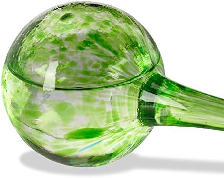 Relaxdays Globes, Regulated Irrigation for Plants and Flowers, Office & Holiday Watering Aid, Glass, Green, Set of 2 - Image 7