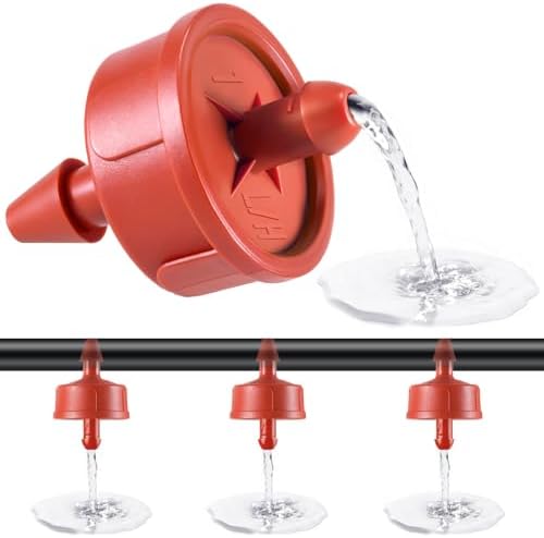 300pcs 2 GPH Pressure Compensating Drippers for Drip Irrigation by NRWRTY
