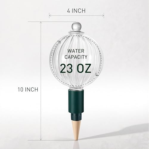 23 oz Up to 2 Weeks Extra Large Glass Plant Watering Globe, Slow Release - Image 4