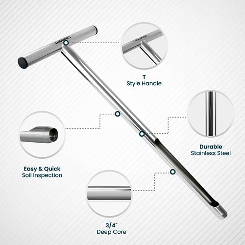 Varomorus Soil Sampler Probe 21" Stainless Steel Tubular T-Style Handle. - Image 3