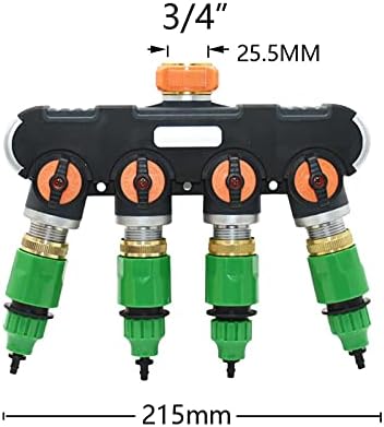 Hose Connector Adapter 1/2/4 Way Garden Faucet Brass Plastic 4/7mm 8/11mm Garden Hose Distributor Y-type Watering Connector Distributor For Irrigation Pipe (Color : Silver) - Image 3