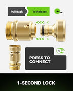 RainPoint Garden Hose Quick Connectors, Heavy Duty Solid Brass 3/4 Inch GHT, Universal Leak-Proof Fittings for Easy Water Hose Connection (6 Sets) - Image 3