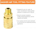 GASHER 12PCS 3/8"MNPT Brass Industrial Coupler,1/4 Flow Quick Connect Air Coupler - Image 3
