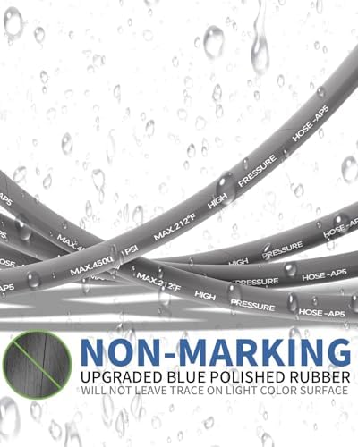 Pressure Washer Hose 50FT 3/8" ID Steel Wire Braided Swivel Quick Connector - Image 5