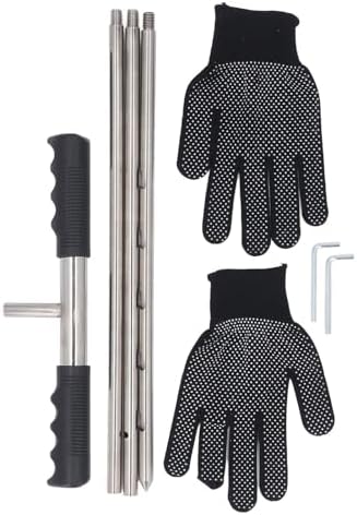 Tyenaza Soil Probe Rod, 17-32-48 Inch Stainless Steel Septic Tank Locator Tool Adjustable Ground Rod with T Handle for Locating Underground Pipes and Gopher Runs, Gardening - Image 2