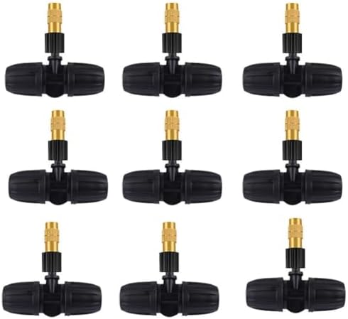Adjustable Copper Atomizing Nozzles,Brass Spray Nozzle,Low Pressure atomizing Sprayer, Spray Nozzle for Outdoor Cooling Spray System 20pcs Brass Nozzle +8/11 Lock tee by Unknown