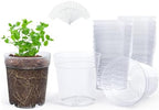 homenote 6.7 Inch Clear Plastic Nursery Pots with Drainage Holes (15 Pcs) by HOMENOTE