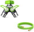 RAINPOINT Garden Hose Splitter 2 Way Heavy Duty & Garden Hose 10ft, 5/8", Male to Female by RainPoint
