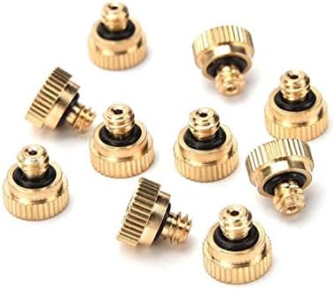 Brass Misting Nozzle, 250pcs Low Pressure Brass Mist Nozzles Thread UNC 10/24 0.1-0.8mm Cooling Dust Control(0.4mm) - Image 5