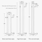 Floor Mounted Faucet Outdoor Water Pipe Vertical Fountain Irrigation Column,Hexagon Vertical Garden Water Column - Stainless Steel Faucet, Insulated & Antifreeze Design, Perfect for Home Gar - Image 2
