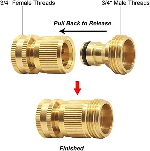 Garden Hose Fitting Expandable Expandable Garden Hose Fitting Quick Connect Adapters Tap and Spray Appliance (2SETS) - Image 2