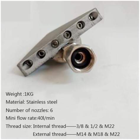 Six Rear Ceramic Nozzle, Lightweight 1kg Steel, High-Output Sludge Descaler - Image 2