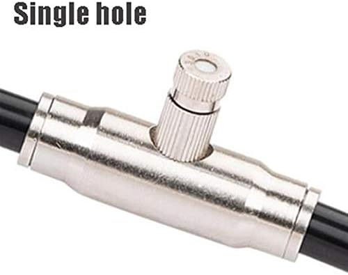 Haueeschoen 3/8" Slip-Lock Misting Nozzle Tees with for Cooling System 10/24 UNC Brass Tee Connector for High Pressure Mist(50pcs,No Hole) - Image 3