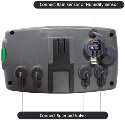 NURII Garden Automatic 4-Zone Irrigation Watering Timer, Controller System with 2 Solenoid Valve Irrigation Programmer (Size : Green Controller) - Image 2