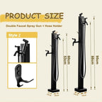 Freestanding Outdoor Water Column Faucet Garden Water Spigot Hose Stand - Image 2