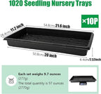 RooTrimmer 10 Pack 1020 Trays and 10 Pack 1020 Mesh Bootom Trays, 20'' x 10'', Heavy Duty Propagation Flats for Microgreens, Seed Starting, Soil Blocks, Hydroponics & Wheatgrass (10 Sets) - Image 6