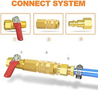 GASHER 12PCS 1/4-Inch Universal Brass Female Industrial Coupler,1/4 Inch NPT Female Threads Size,3 in 1 Quick Connect Air Coupler - Image 5
