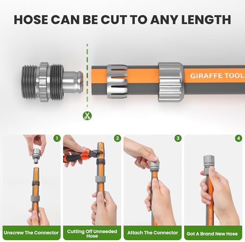 Giraffe Tools 100FT Garden Hose Hose and Garden Hose Holder Freestanding - Image 5