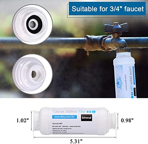4 Pieces Calcium Inhibitor Filter, Misting System Protector for Mist Nozzle - Image 2
