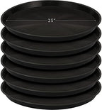 Eccliy 6 Pack Plastic Plant Saucer, Round, 25 Inch, Black by Eccliy