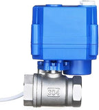 U.S. Solid 1/2 in 304 Stainless Steel Motorized Ball Valve, NSF Certified, Full Port, 9-24 V AC/DC, 3-Wire Latching Self-Hold, Manual Override, Position Indicator - Image 3
