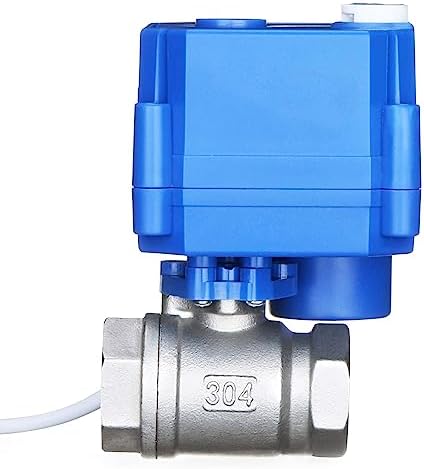 U.S. Solid 1/2 in 304 Stainless Steel Motorized Ball Valve, NSF Certified, Full Port, 9-24 V AC/DC, 3-Wire Latching Self-Hold, Manual Override, Position Indicator - Image 3