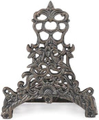 Sungmor Heavy Duty Cast Iron Garden Hose Holder - Wall Mounted Water Hose Hanger - Antique Emblem Decorative Hose Reel - Water Hose Rack Butler Storage - Two Installation Methods Wall Decor Holder - Image 4