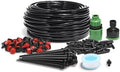 Automatic Drip Irrigation Kit Hose with Adjustable Drippers for Garden Plants Flowers Bonsai Efficient Auto Watering System (15m (49.2ft)) by Wuyangcun