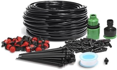 Automatic Drip Irrigation Kit Hose with Adjustable Drippers for Garden Plants Flowers Bonsai Efficient Auto Watering System (25m (82ft)) by Wuyangcun