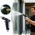 Garden Hose Nozzle, Standard 3/4 Inch Threaded Connection Thumb Flow Control 360° Adjustable Spray Hose Nozzle Heavy Duty, High Pressure Trigger Control Hose Nozzle for Plants Lawn Garden Watering (A) - Image 2