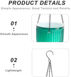 VICASKY 4pcs Hanging Plant Pots Green Hook Self Watering Plastic 6.5 Inch - Image 3