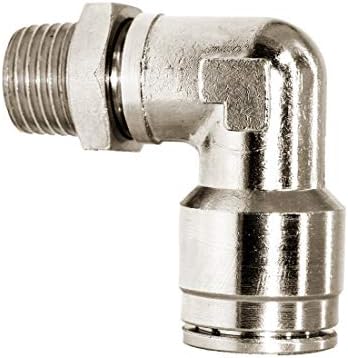 Beduan Brass BPL Push to Connect Air Fittings Elbow 3/8" Tube OD x 1/2" NPT Male 90° Degree Adapter (Pack of 5) - Image 2