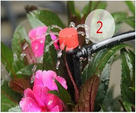 Adjustable Flow Drip Emitters 360 Garden Lawn Irrigation System Transmitter Nursery Sprinkler for 4/7mm Hose - Image 7