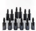 YIZHAO Black Glass Spray Bottles 2oz, with Small Fine Mist Spray, Metal Cap, Refillable for Essential Oil,Travel,Cleaning,Perfume,Aromatherapy,Makeup – 12 Pcs by YizhaoGlassSprayandDropperBottles