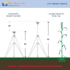 Heavy Duty Tripod Sprinkler 300003, Long Range Sprinkler with 100 FT Reach, 6 Feet Adjustable Tripod Height, 360° Range Control, for Farm, Lawn, Field, Orchard Irrigation by New England Garden Tools - Image 5