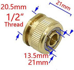 Hose Connector Adapter Brass 1/2 Inch 3/8 Inch 5/8 Inch 3/4 Inch Garden Hose Quick Coupling Copper Water Stop Connector 16mm 20mm Irrigation Hose Adapter 5pc (Color : 1I2 Waterstop) - Image 6