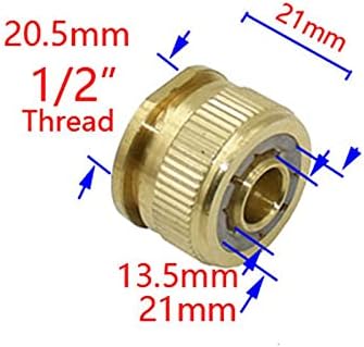 Hose Connector Adapter Brass 1/2 Inch 3/8 Inch 5/8 Inch 3/4 Inch Garden Hose Quick Coupling Copper Water Stop Connector 16mm 20mm Irrigation Hose Adapter 5pc (Color : 1I2 Waterstop) - Image 6