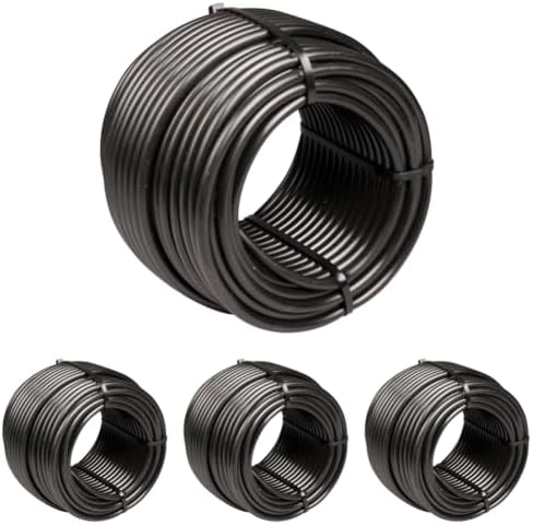 Rain Bird T22-100S Drip Irrigation 1/4" Blank Distribution Tubing, 100' Roll, Black (Pack of 4) by RainBird