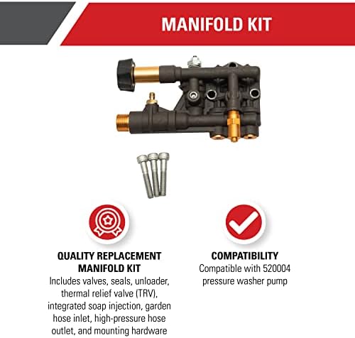 Simpson Manifold Replacement Kit for OEM Technologies Pressure Washer Pump - Image 2