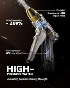 RAINPOINT Garden Hose Nozzle, 100% Heavy Duty Metal Hose Sprayer, High Pressure Water Hose Nozzle with Adjustable Spray Patterns and Flow Control for Watering Plants, Car Washing, Pet Washing,L-Brown - Image 3