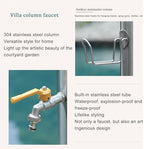 Floor Mounted Faucet Outdoor Water Pipe Vertical Fountain Irrigation Column,Stainless Steel Hexagon Vertical Garden Water Column - Free-Standing Insulated Faucet for Home Irrigation & Antifr - Image 3