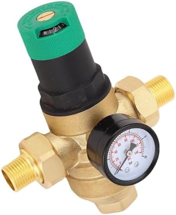 Water Pressure Regulator, 40 Microns Filter Drinking Water Pressure Regulator with Meter, Brass for Homes, Gardens, Buildings & Factories (3/4 inch (DN20)) - Image 7