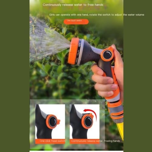10 Function Garden Hose Nozzle, ABS TPR Thumb Control Spray Gun - Image 6