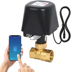 WiFi Smart Water Valve, APP Remote Control, DN25 Ball Brass Water Valve, Compatible With Alexa, Google and Application Program iOS/Android, Only Supports 2.4 GHz WiFi (1") by Owfeel