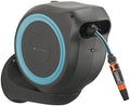 Gardena 18600 50 Foot Wall Mounted Retractable Hose Reel, 50 ft, Standard, Turquoise by Unknown