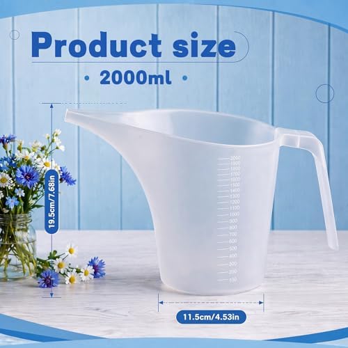 Konohan 12 Pack Funnel Pitcher for Soap Making 2000ml/67oz Large Capacity - Image 2